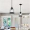 Westinghouse Pendant 60W Mini Cindy, Matte Black, Antique Ash Accents Clear Seeded Glass 6129700 - alternate 5